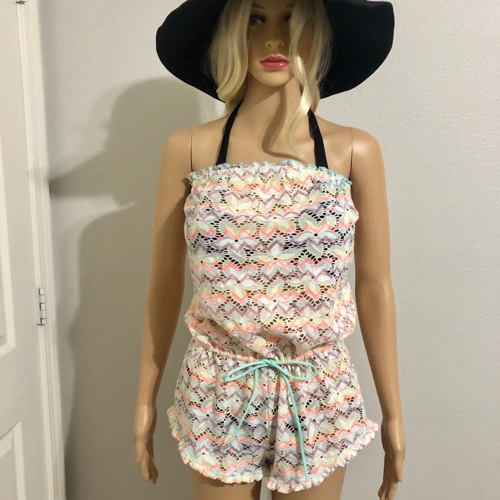 Victoria’s Secret Stretch Lace Swim Romper SZ S